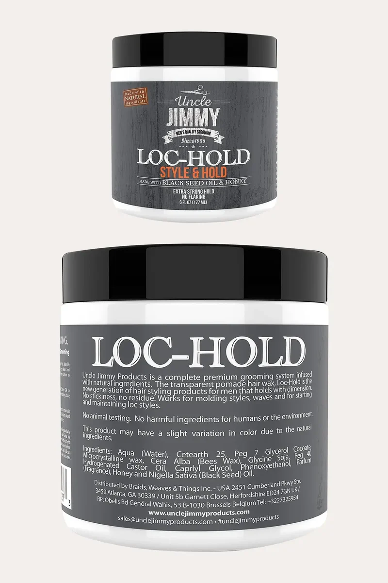 UNCLE JIMMY LOC-HOLD HAIR WAX 6oz