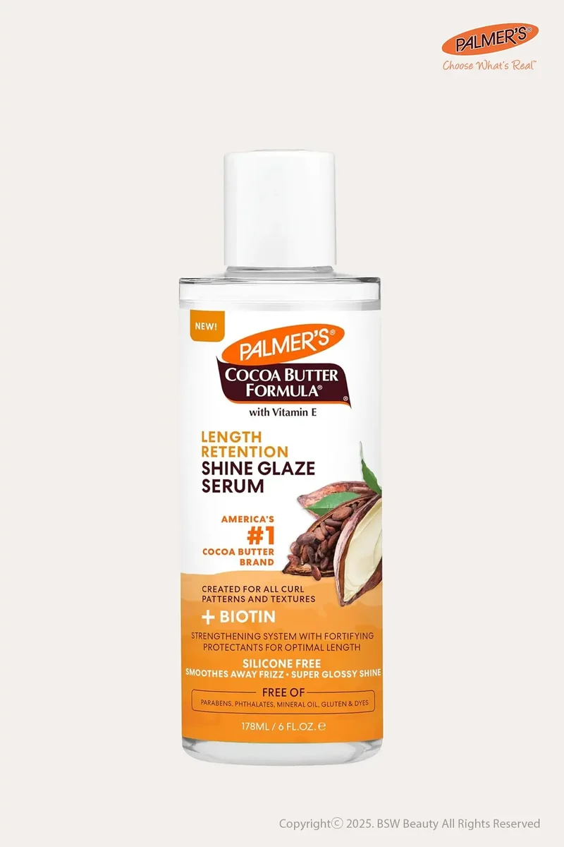PALMER'S COCOA BUTTER FORMULA LENGTH RETENTION SHINE GLAZE HAIR SERUM 6oz