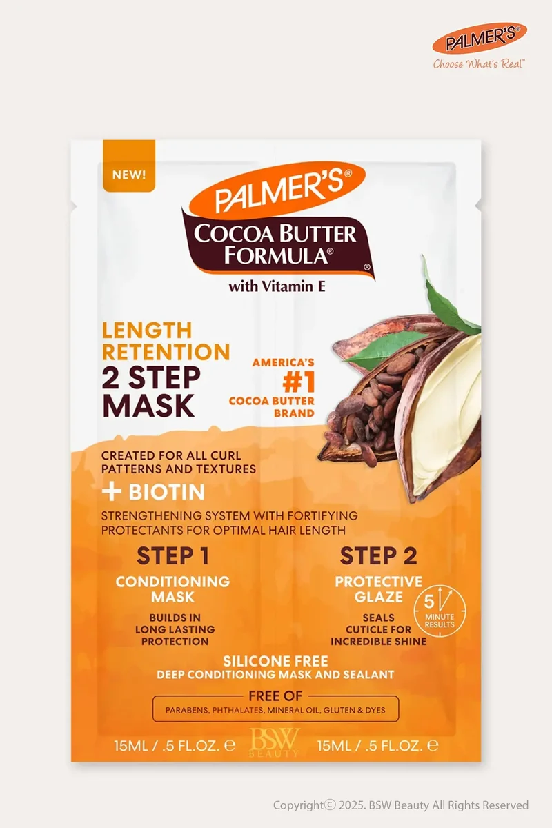 PALMER'S COCOA BUTTER FORMULA LENGTH RETENTION 2 STEP HAIR MASK 0.5 oz