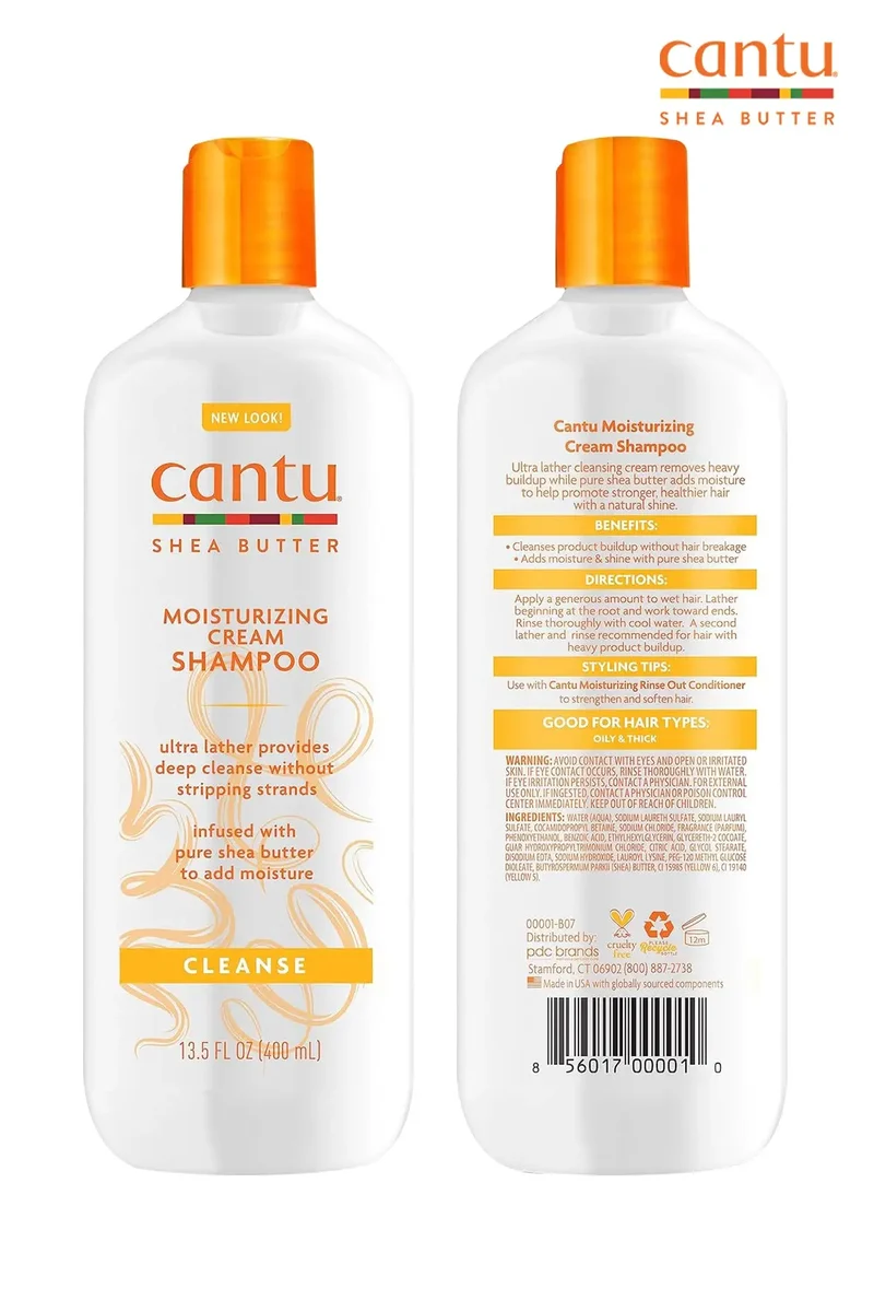 CANTU SHEA BUTTER MOISTURIZING CREAM SHAMPOO 13.5oz