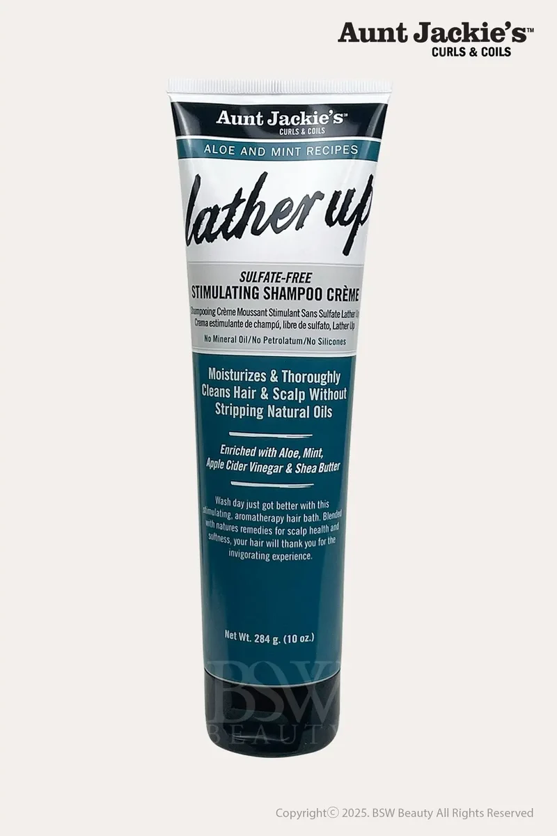 AUNT JACKIE'S ALOE AND MINT SULFATE FREE STIMULATING SHAMPOO CREME 10oz