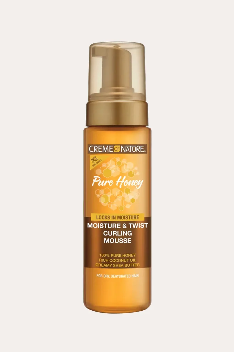 CREME OF NATURE PURE HONEY MOISTURE & TWIST CURLING MOUSSE 7oz