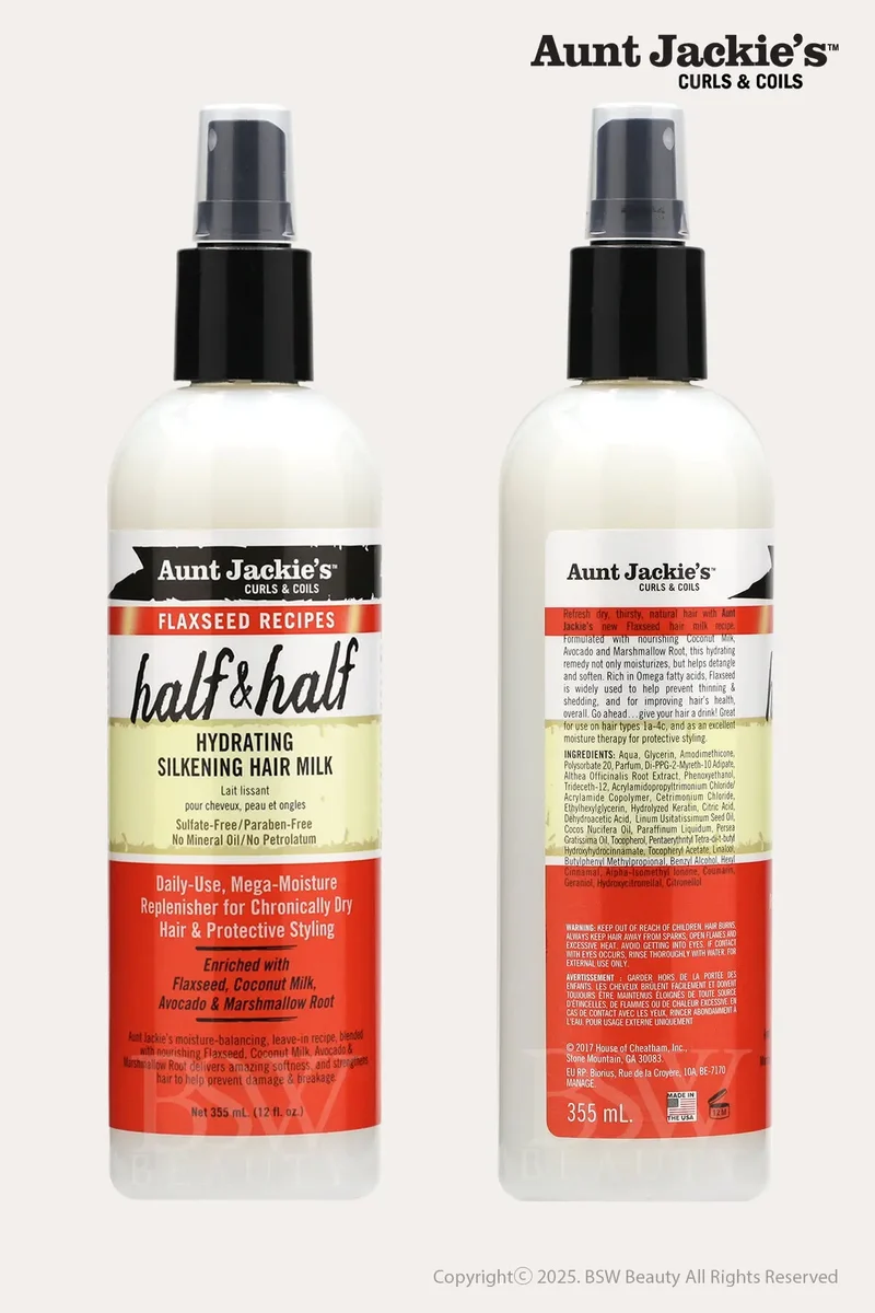 AUNT JACKIES HALF & HALF HYDRATING SILKENING HAIR MILK 12oz