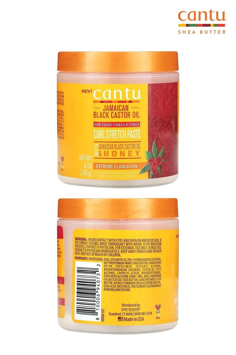 CANTU JAMAICAN BLACK CASTOR OIL CURL STRETCH PASTE 6oz | Curl Paste