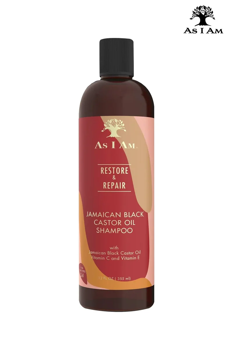 AS I AM RESTORE & REPAIR JAMAICAN BLACK CASTOR OIL SHAMPOO 12oz