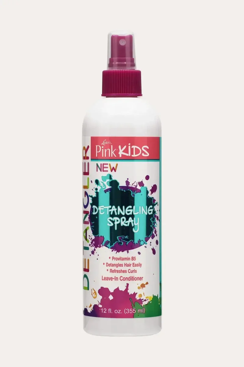 LUSTER'S PINK KIDS DETANGLING SPRAY 12oz - DETANGLER SPRAY FOR CURLY HAIR