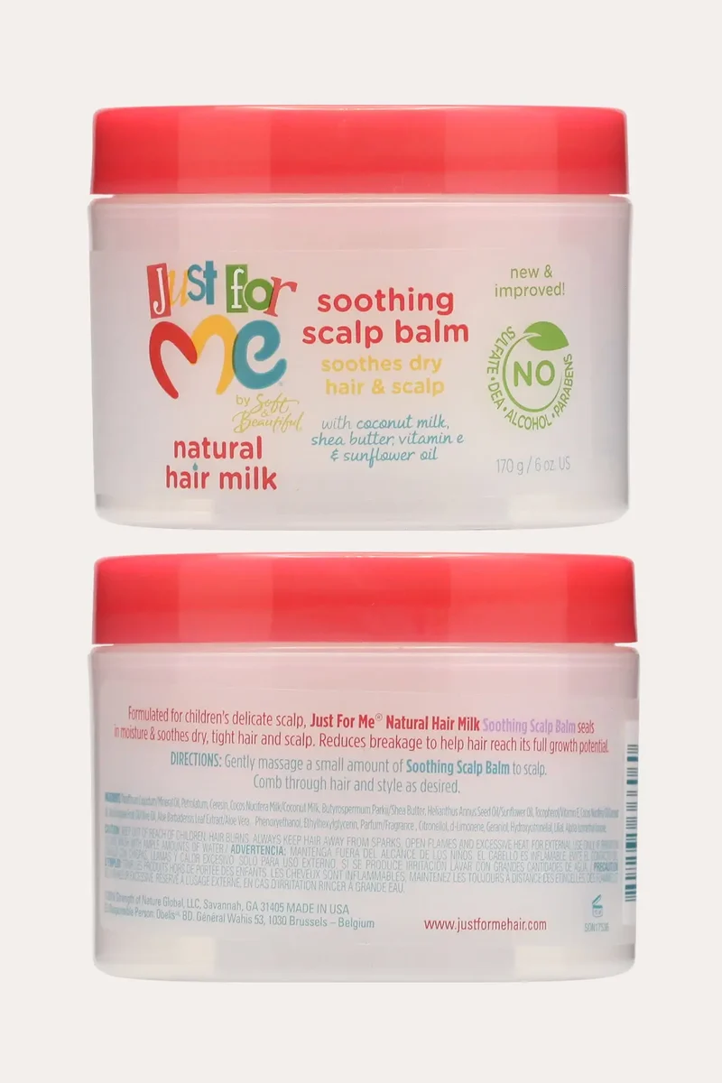 JUST FOR ME NATURAL HAIR MILK SOOTHING SCALP BALM 6oz | SCALP TREATMENT FOR KIDS