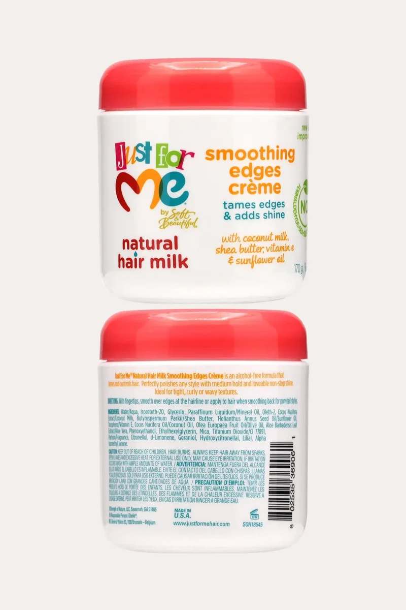 JUST FOR ME NATURAL HAIR MILK SMOOTHING EDGES CREME FOR KIDS 6oz