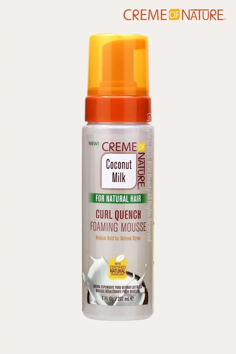 CREME OF NATURE COCONUT MILK CURL QUENCH FOAMING MOUSSE 7oz