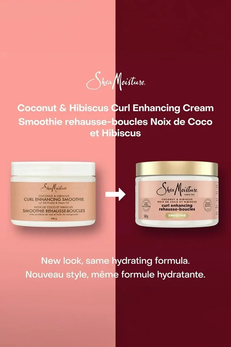 SHEA MOISTURE COCONUT & HIBISCUS CURL ENHANCING HAIR SMOOTHIE 12oz