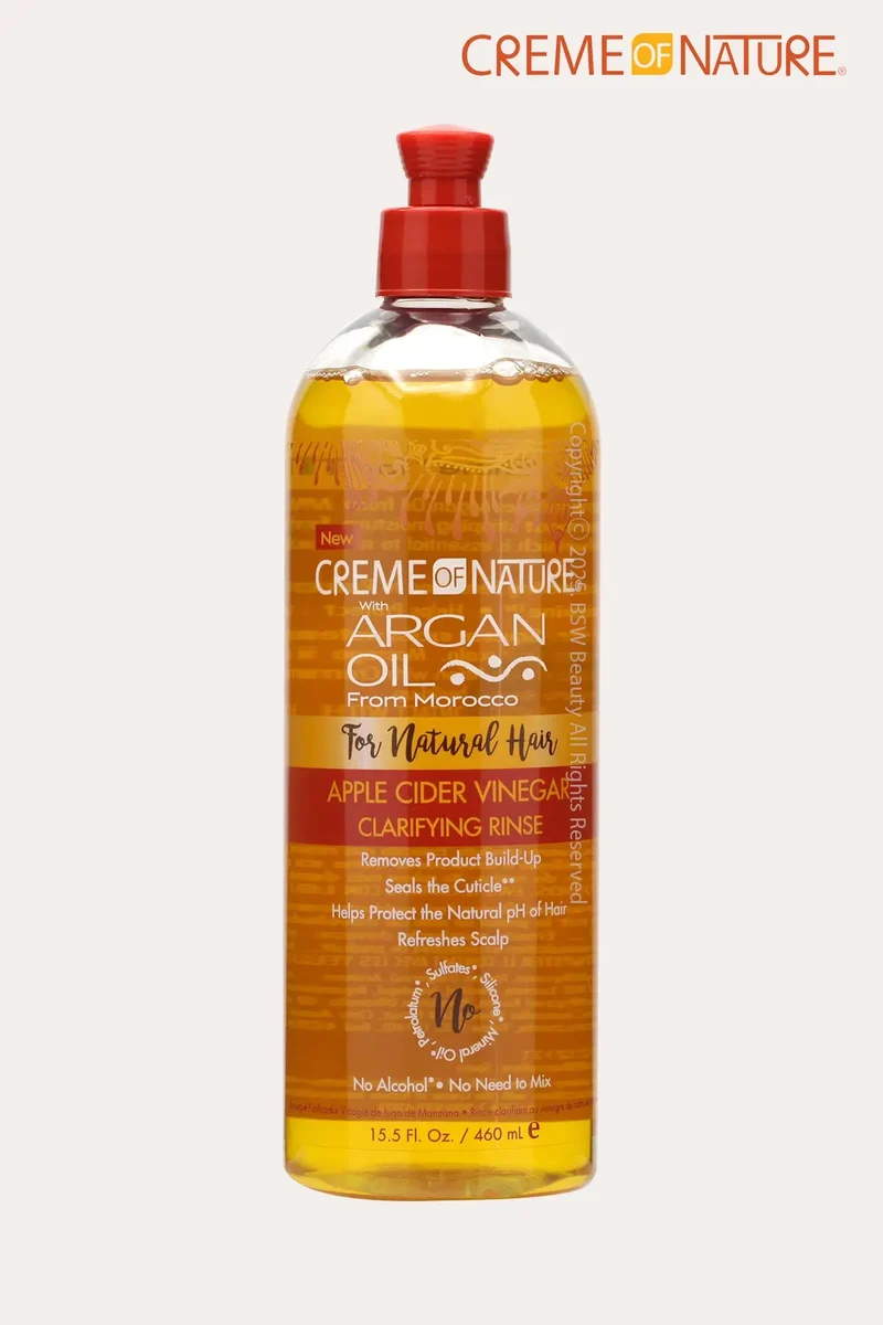 CREME OF NATURE ARGAN OIL APPLE CIDER VINEGAR CLARIFYING RINSE 15.5oz