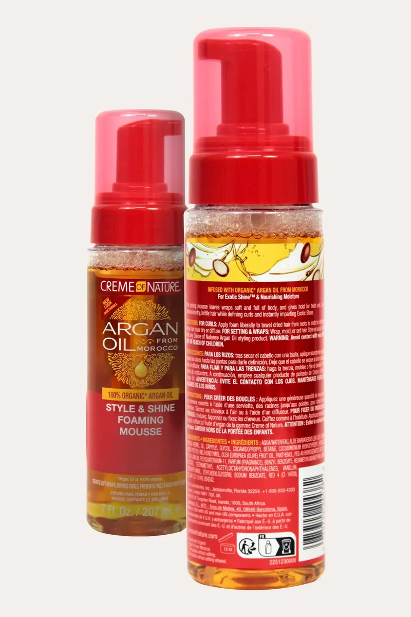CREME OF NATURE STYLE & SHINE FOAMING MOUSSE 7oz