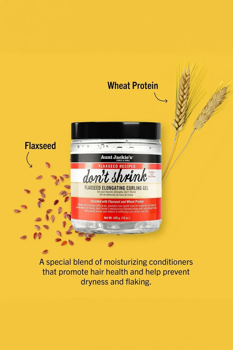 AUNT JACKIES DON'T SHRINK FLAXSEED ELONGATING CURLING GEL