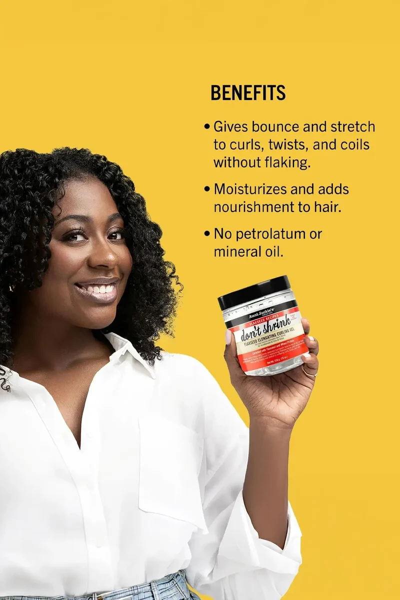 AUNT JACKIES DON'T SHRINK FLAXSEED ELONGATING CURLING GEL