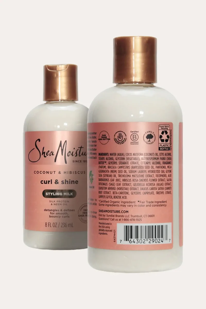 SHEA MOISTURE COCONUT & HIBISCUS CURL & STYLE HAIR STYLING MILK 8oz