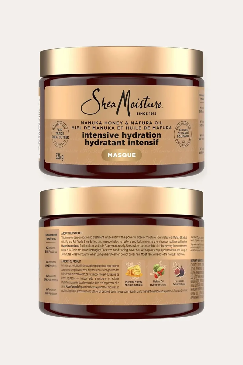 SHEA MOISTURE MANUKA HONEY INTENSIVE HYDRATION HAIR MASK 12oz