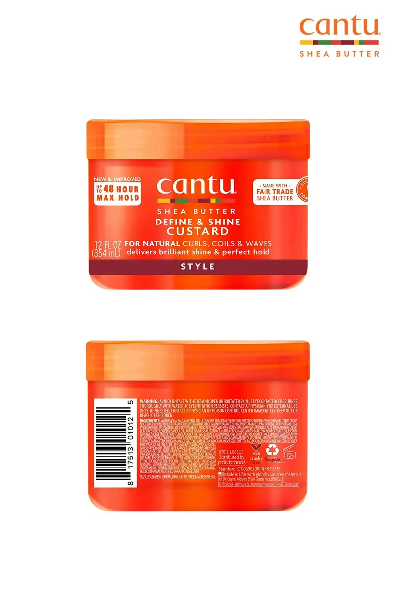 CANTU FOR NATURAL HAIR DEFINE & SHINE HAIR CUSTARD 12oz