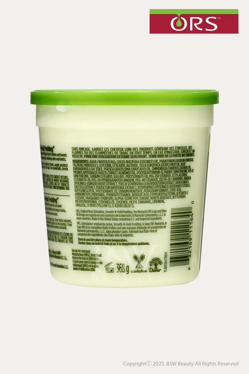 ORS OLIVE OIL STYLE & CURL DEFINING SMOOTH-N-HOLD HAIR PUDDING 13oz
