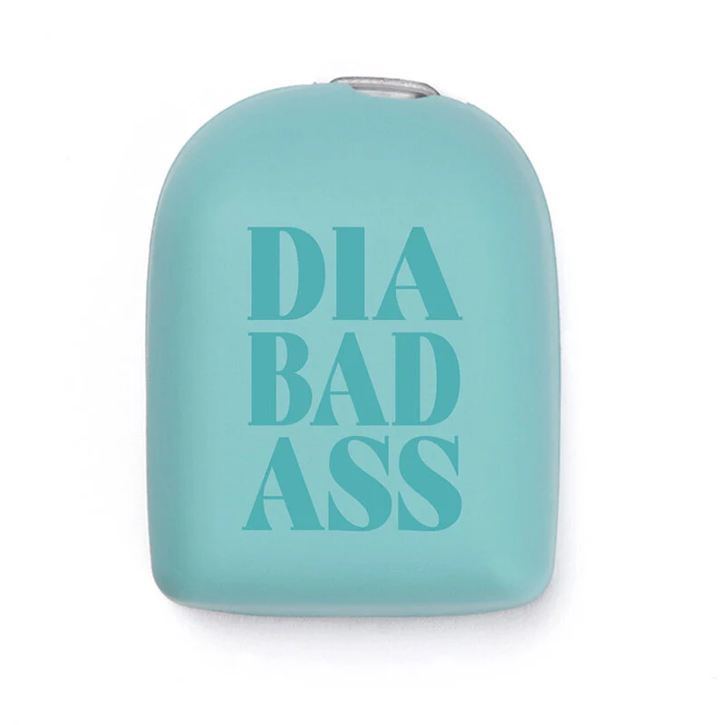 Coque réutilisable Omnipod : Diabadass - Bleu clair