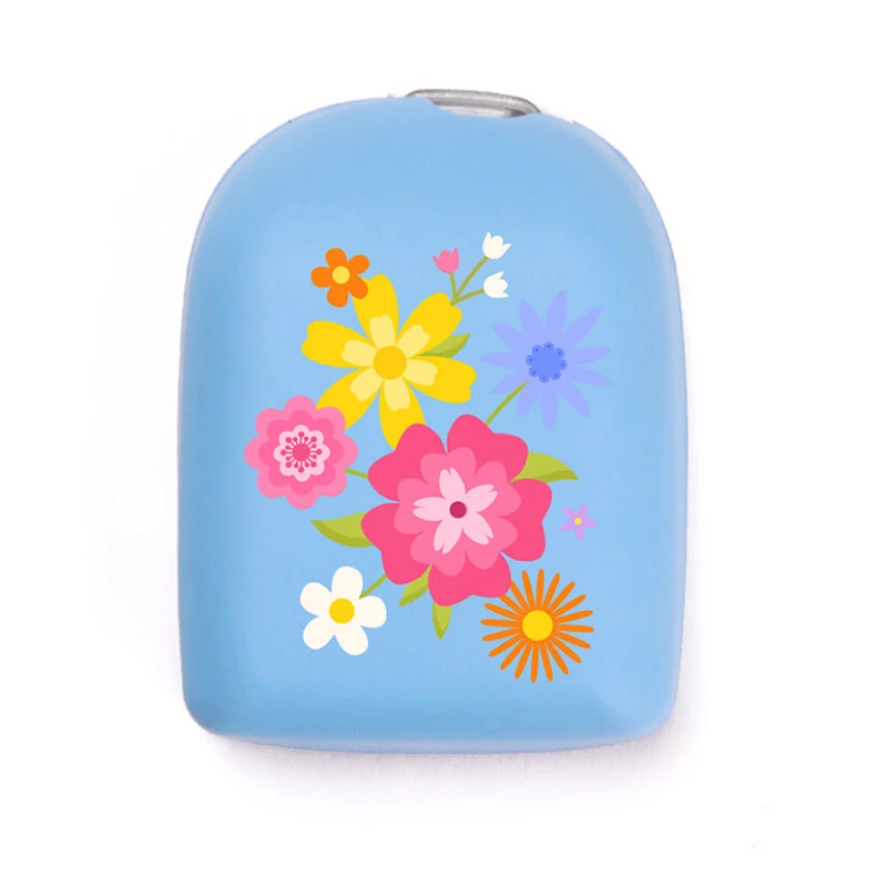 Coque réutilisable Omnipod : Fleurs - Glacé