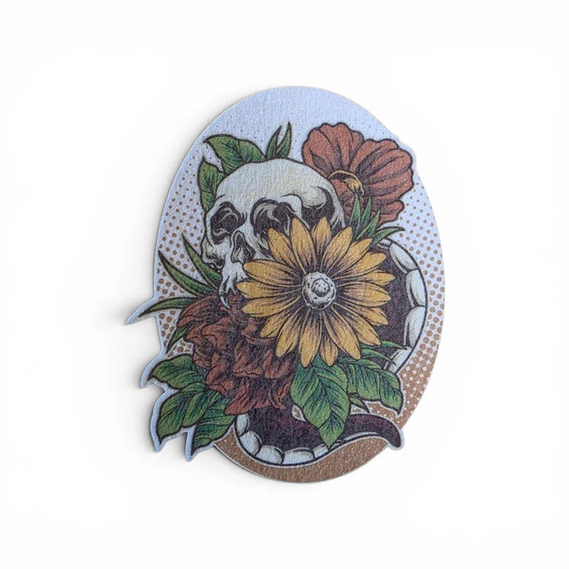 Patch Silly Dexcom G7 : Fleurs en forme de crâne