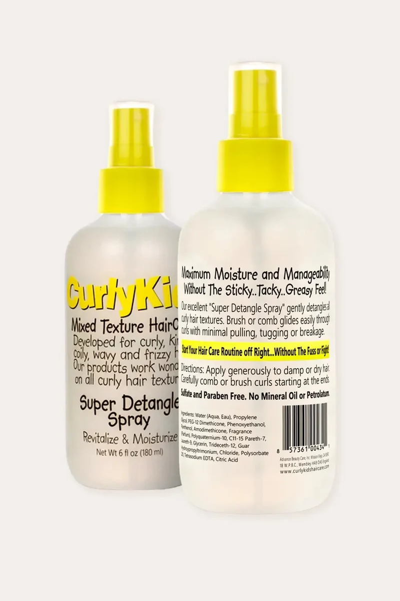 CURLY KIDS SUPER DETANGLING SPRAY 6oz
