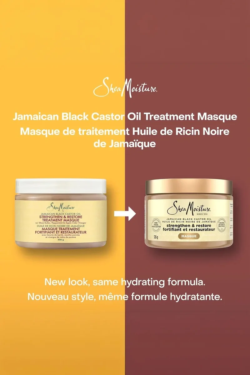 SHEA MOISTURE JAMAICAN BLACK CASTOR OIL STRENGTHEN&RESTORE TREATMENT MASQUE 12oz