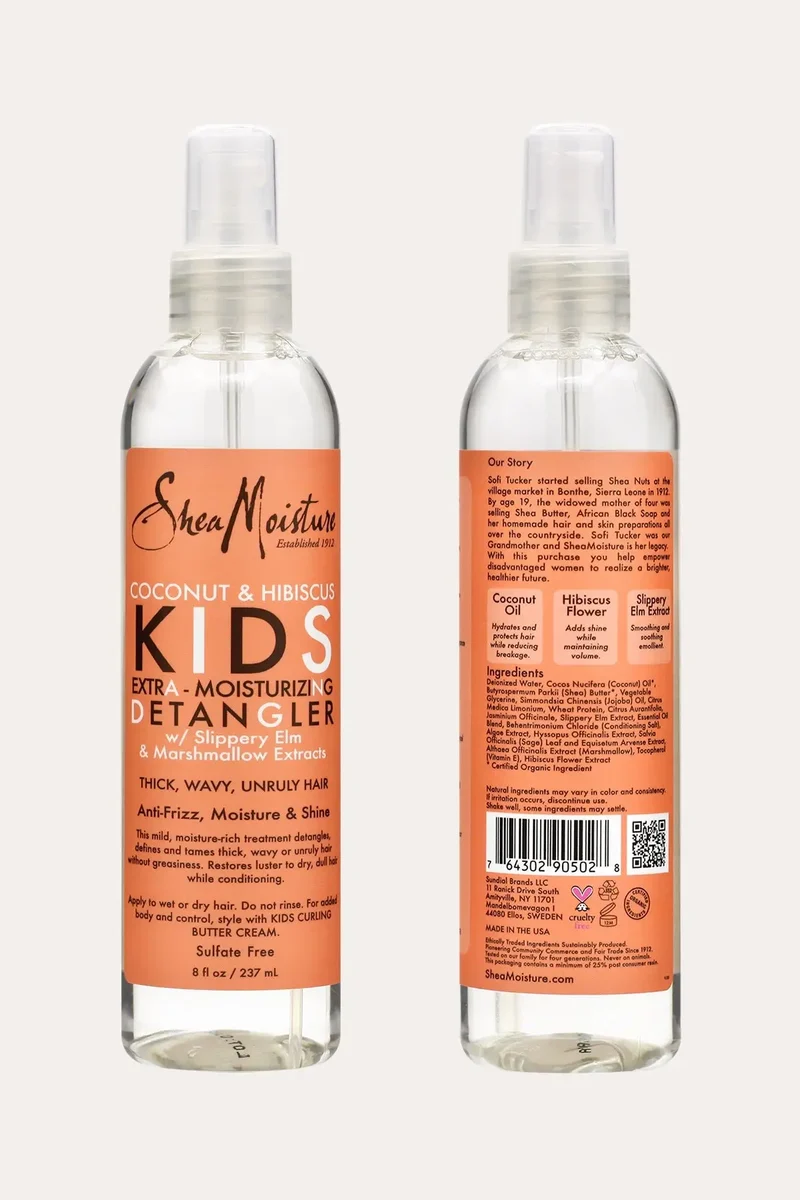 SHEA MOISTURE KIDS COCONUT & HIBISCUS EXTRA-MOISTURIZING HAIR DETANGLER 8oz