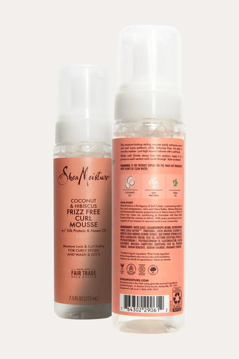 SHEA MOISTURE COCONUT & HIBISCUS FRIZZ-FREE CURL MOUSSE 7.5oz