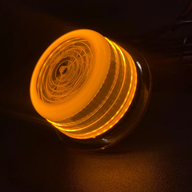Lumière halo danoise - Bicolore ambre/rouge