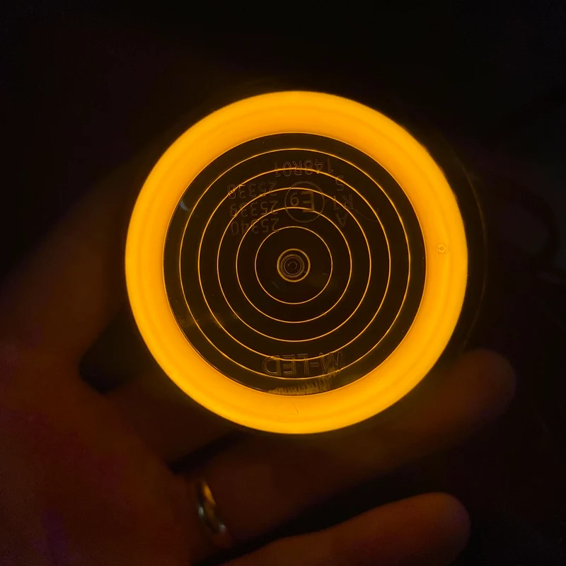 Lumière halo danoise - Bicolore ambre/rouge