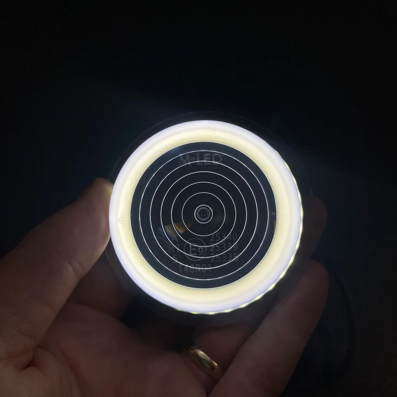 Lumière halo danoise - Bicolore ambre/blanc