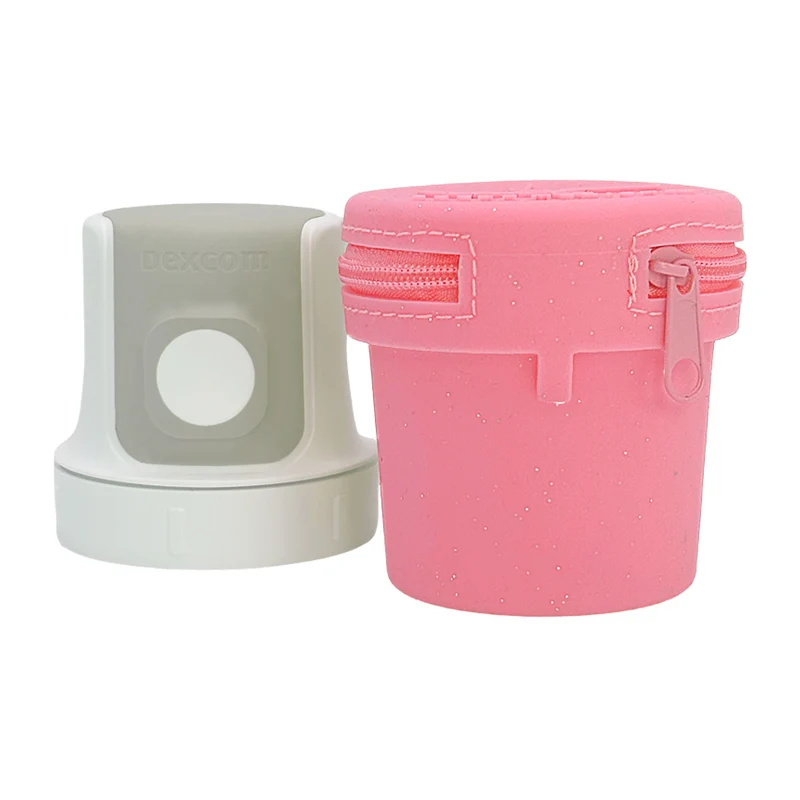 Étui de voyage de protection Dexcom G7 - Paillettes roses