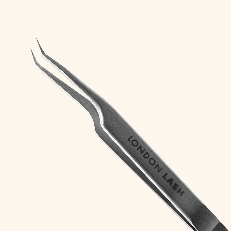 Pince à extensions de cils classique et volume en forme de L petite
