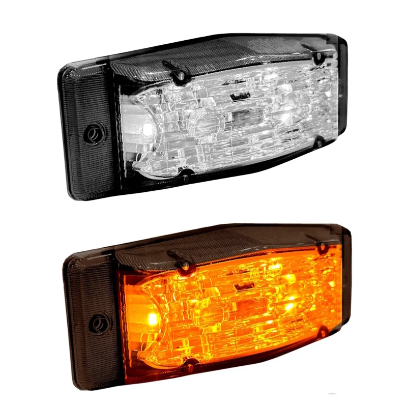Lampe LED double brûleur extra-plate / bicolore avec lentille foncée
