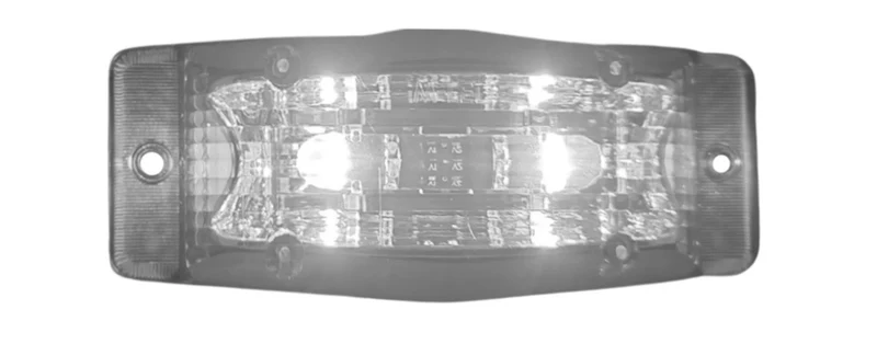 Lampe LED double brûleur extra-plate / bicolore avec lentille transparente
