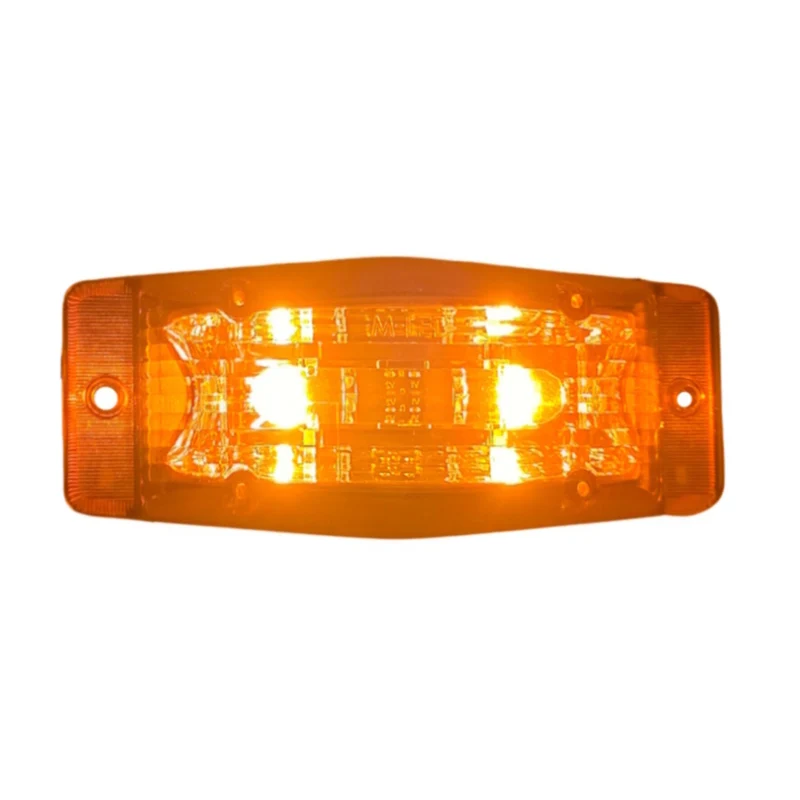 Lampe LED double brûleur extra-plate avec lentille ambrée