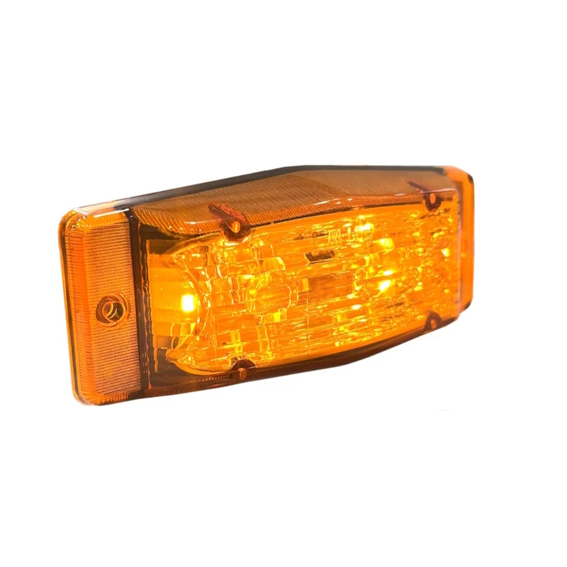 Lampe LED double brûleur extra-plate avec lentille ambrée