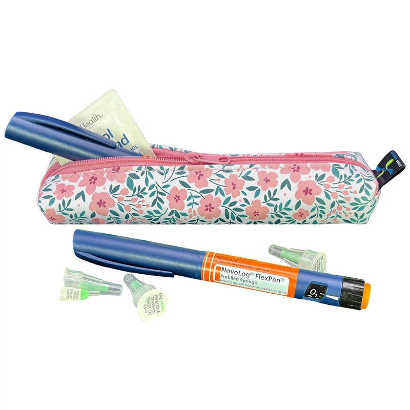 Étui pour stylo injecteur MedMate GLP-1 de Sugar Medical : motif floral Luna