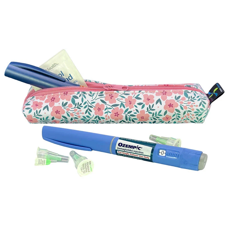 Étui pour stylo injecteur MedMate GLP-1 de Sugar Medical : motif floral Luna