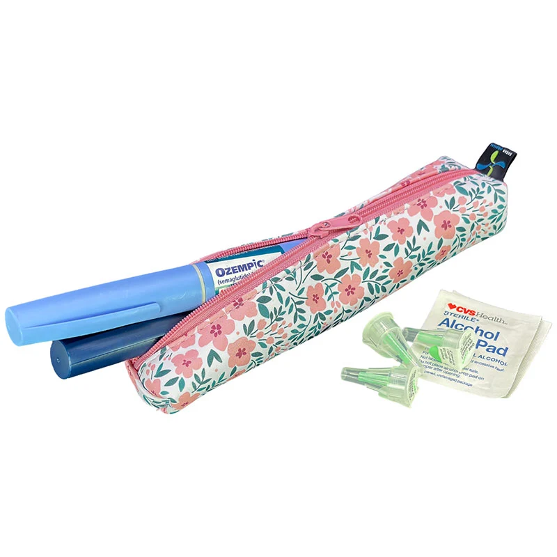 Étui pour stylo injecteur MedMate GLP-1 de Sugar Medical : motif floral Luna