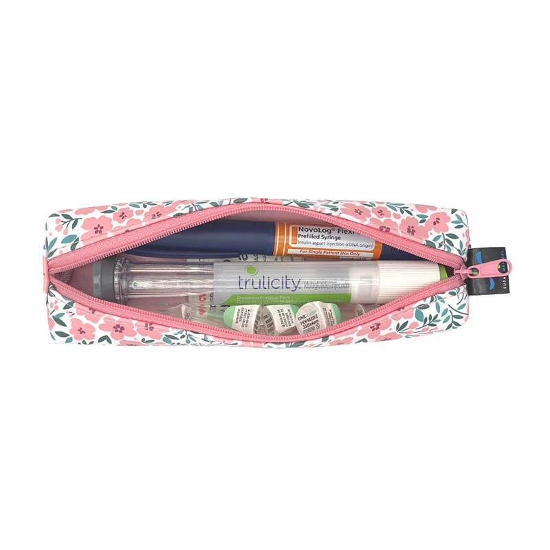 Étui pour stylo injecteur MedMate GLP-1 de Sugar Medical : motif floral Luna