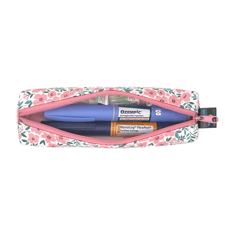 Étui pour stylo injecteur MedMate GLP-1 de Sugar Medical : motif floral Luna