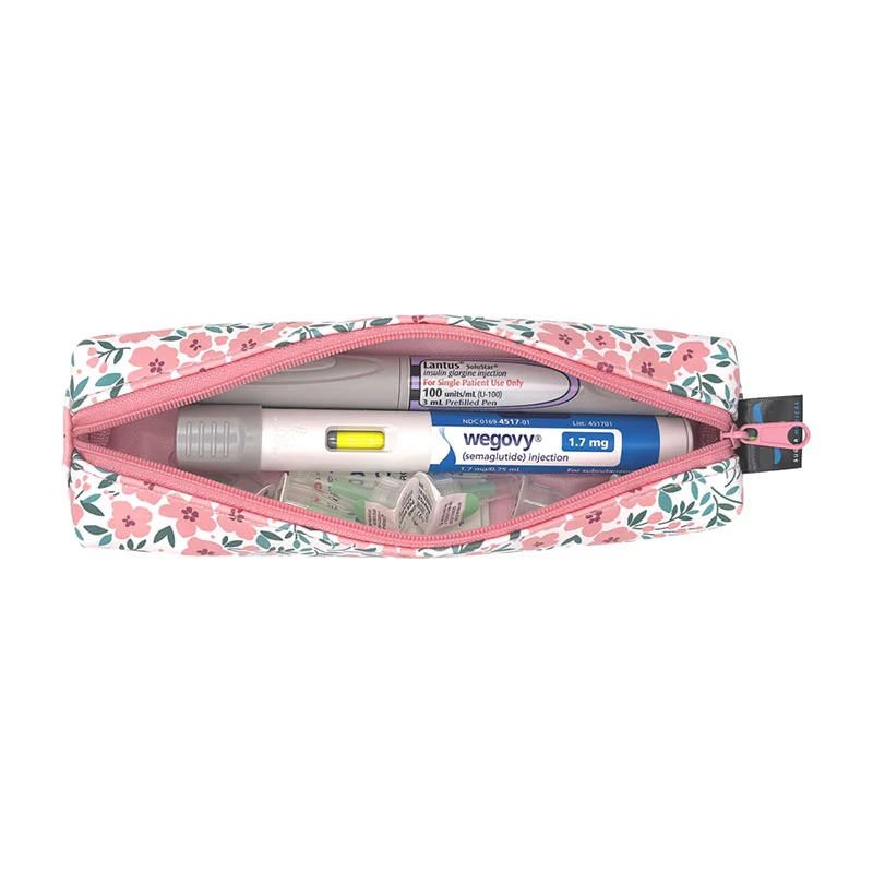 Étui pour stylo injecteur MedMate GLP-1 de Sugar Medical : motif floral Luna