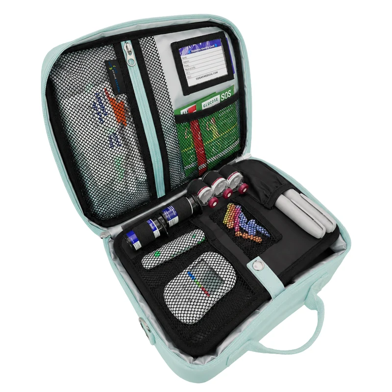 Sac de voyage isotherme Sugar Medical pour diabétiques : Vert d'eau