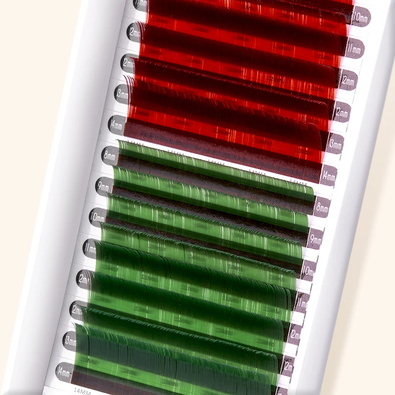 EXTENSIONS DE CILS ROUGE/VERT MAYFAIR