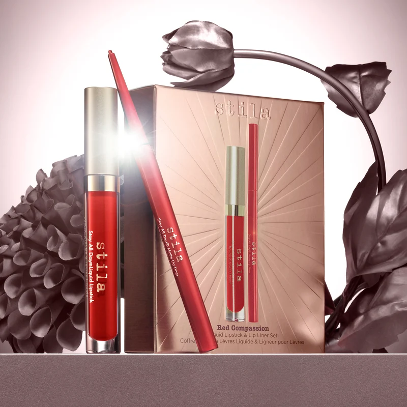 Stila Red Compassion Liquid Lipstick & Lip Liner Set