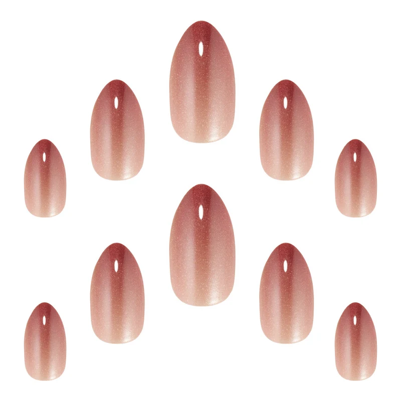 Elegant Touch Cat Eye Nails Glittering Chestnut