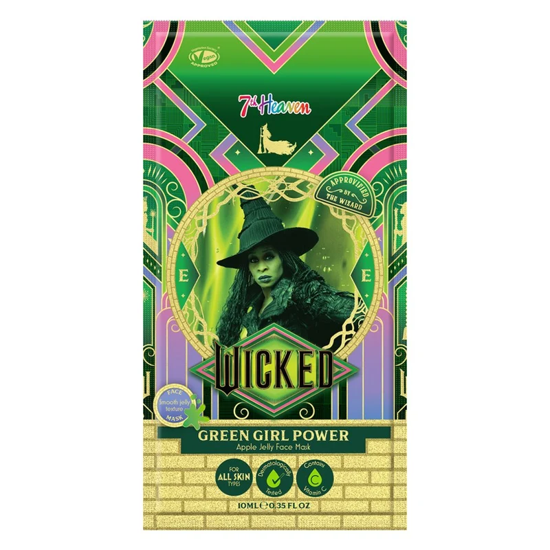 7th Heaven Wicked Elphaba Green Girl Power Apple Jelly Mask