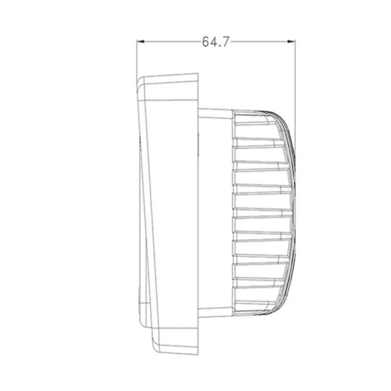 Phare rectangulaire pour cabine de tracteur avec feux de croisement et de route / 40 W